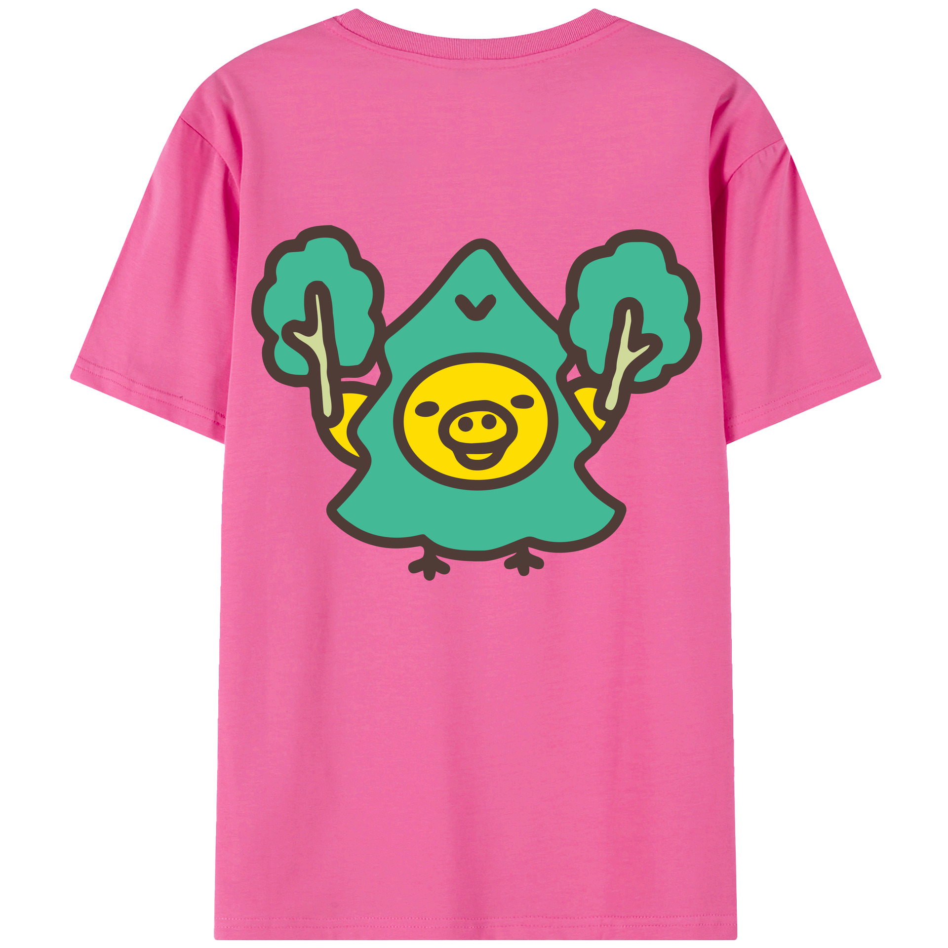 （画像用） リラックマ リラックマ キイロイトリ Rilakkuma Korilakkuma Kiiroitori レディース半袖Tシャツ(バックプリント)